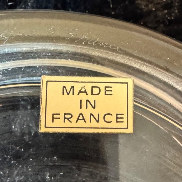 Lalique Roger Powder Vanity Box French Art Glass Birds & Grapes Cristal France - Picture 6 of 7